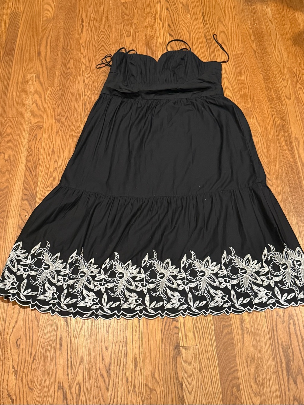 Express XL Black Floral-Trim Sundress - Classic Women's Dress